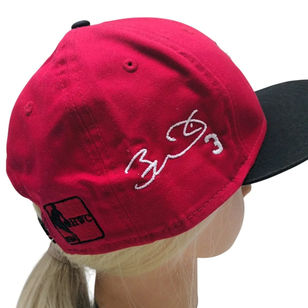 NBA New‎ Era 59fifty Miami Heat Red & Black Hat/Cap Dwyane Wade #3 Snap Back